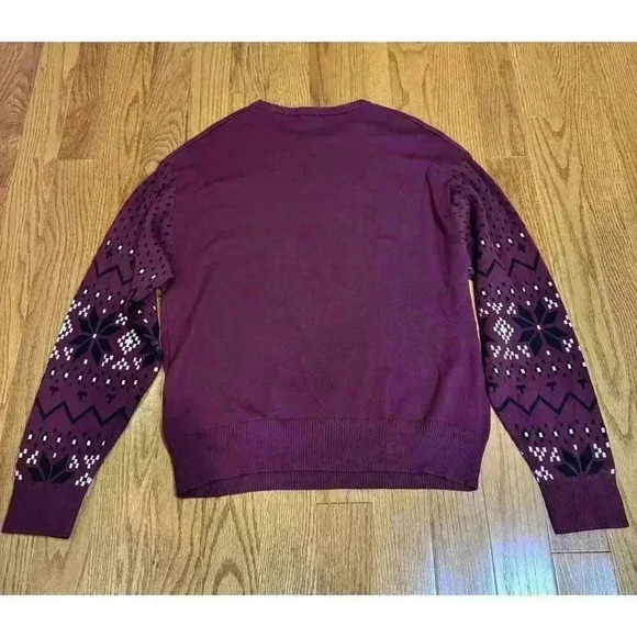 Disney 100 Mens Star Wars Darth Vader Fair Isle Sleeves Christmas Sweater Large - Picture 6 of 6